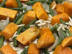 Sheet Pan Sweet Potatoes and Green Beans