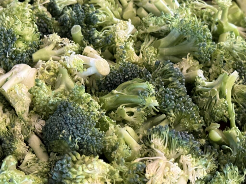 rough chopped broccoli