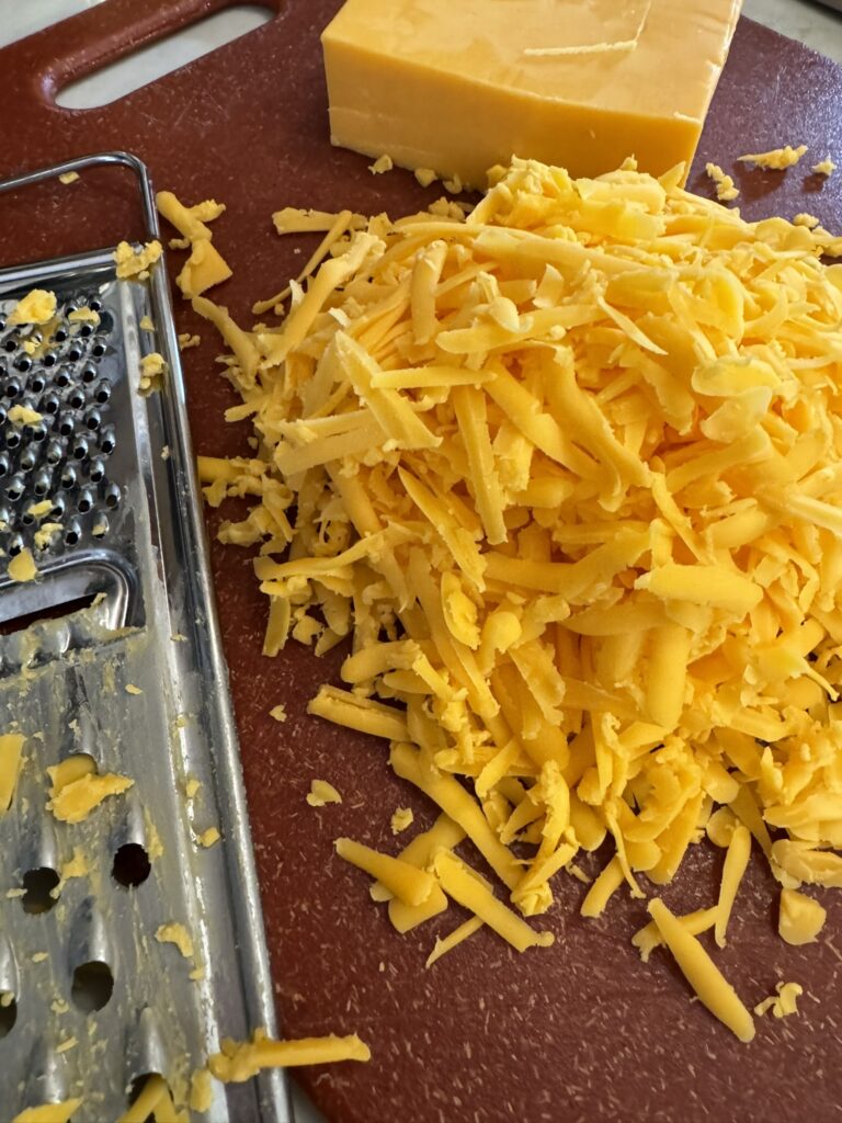 grated sharp cheddar cheese