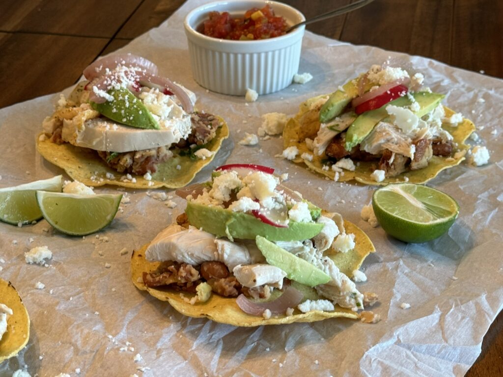 Roasted Chicken Tostadas