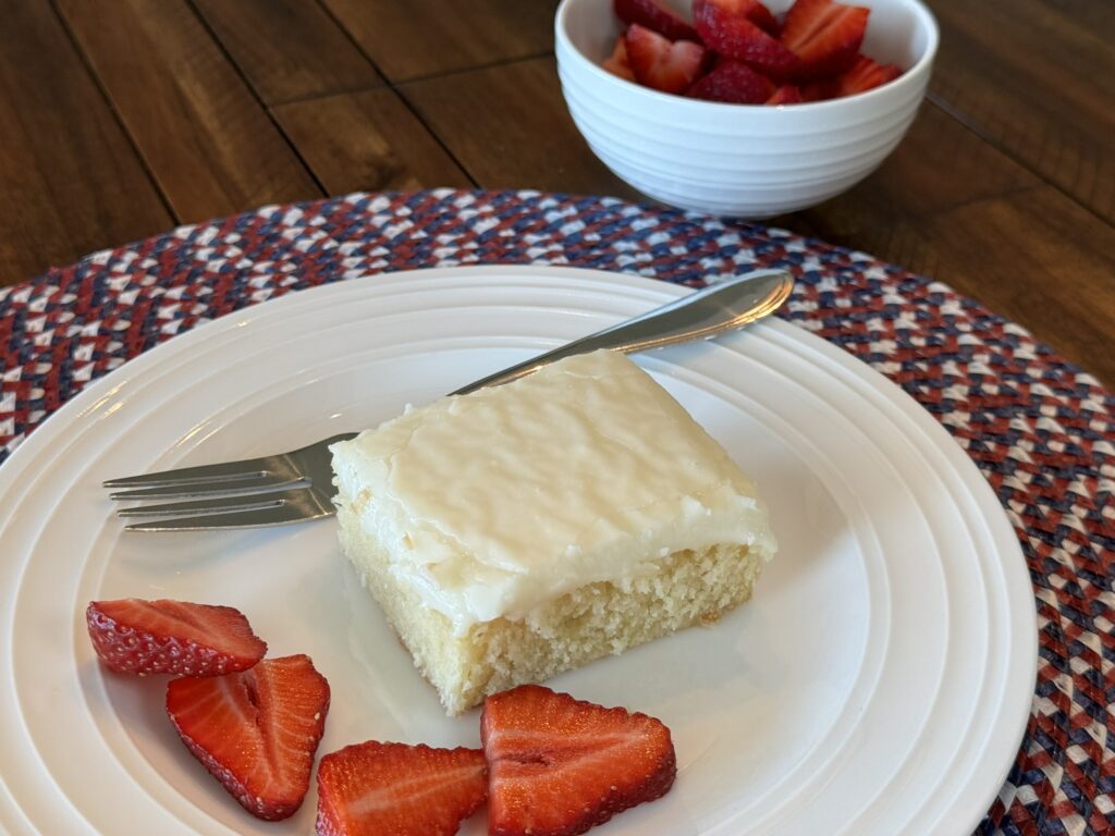 White Texas Sheet Cake