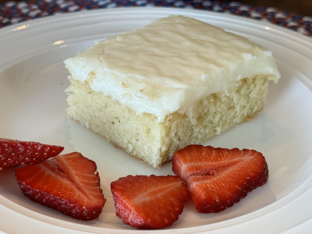 White Texas Sheet Cake