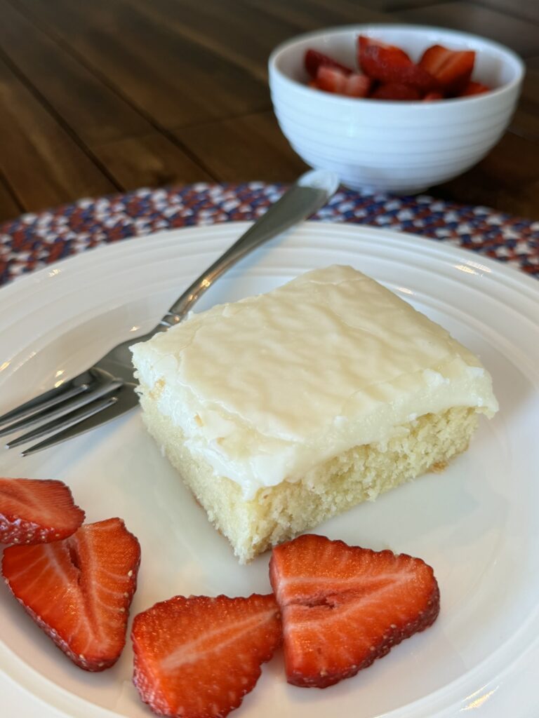 White Texas Sheet Cake