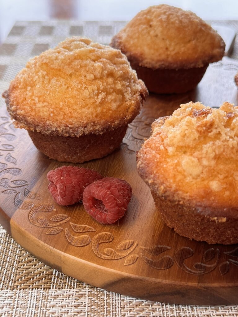 Lemon Raspberry Streusel Muffins