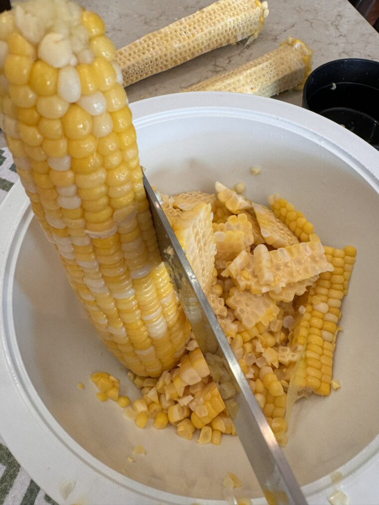 cut corn from the cob